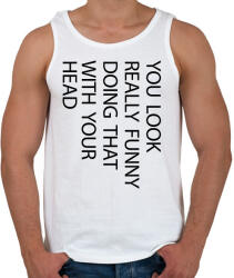 printfashion You look really funny - black - Férfi atléta - Fehér (7041447)