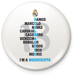 printfashion Real madrid - Kitűző, hűtőmágnes - Fehér (12573226)