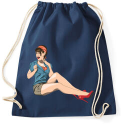 printfashion Pinup Wink - Sportzsák, Tornazsák - Sötétkék (858377)