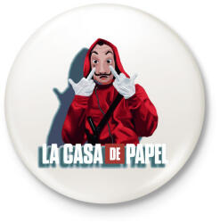 printfashion La casa de papel art - Kitűző, hűtőmágnes - Fehér (4896080)