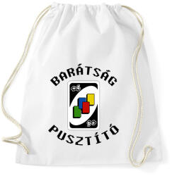 printfashion Barátság pusztító - Sportzsák, Tornazsák - Fehér (2010192)