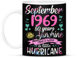 printfashion Születésnap 1969 Szeptember - Napfény egy kis hurrikánnal! - Bögre - Fekete (1167716)