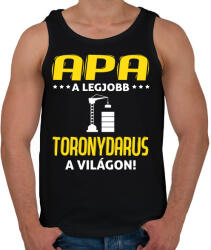 printfashion A legjobb darus apa - Férfi atléta - Fekete (1243583)