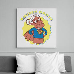 printfashion Szuper nagyi - Vászonkép - Fehér (6635235)