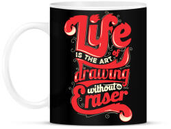 printfashion Az élet - Bögre - Fekete (793162)