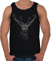 printfashion Szarvas portré - Férfi atléta - Fekete (4989452)