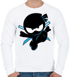 printfashion Ninja Kidz - Férfi pulóver - Fehér (4582536)