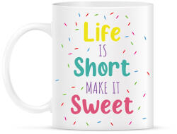 printfashion Life is short - Cukrász - Bögre - Fehér (7247775)
