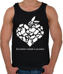 printfashion Együtt A Kisállatokért Alapítvány - Férfi atléta - Fekete (13442912)