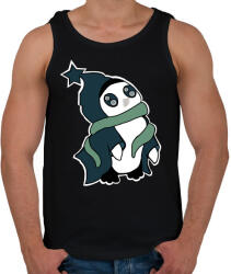 printfashion pingvin_kék - Férfi atléta - Fekete (5611114)