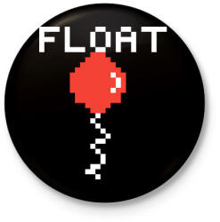 printfashion Float Pixel - Kitűző, hűtőmágnes - Fekete (3099167)