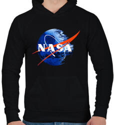 printfashion NASA Halálcsillag logo - Férfi kapucnis pulóver - Fekete (853276)