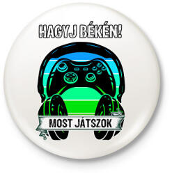 printfashion Hagyj békén, most játszok - Kitűző, hűtőmágnes - Fehér (6317710)