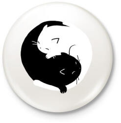 printfashion Cicus yin yang - Kitűző, hűtőmágnes - Fehér (3074635)