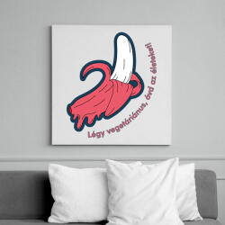 printfashion Légy vegetáriánus - Vászonkép - Fehér (6641340)