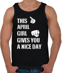 printfashion Ez a áprilisi csaj szép napot kíván neked - Férfi atléta - Fekete (1395426)