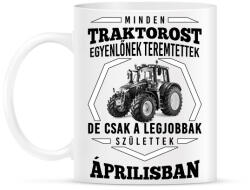 printfashion TRAKTOROS SZÜLINAP - Április - Bögre - Fehér (2647352)