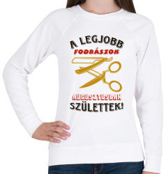 printfashion Fodrász szülinapja augusztus színes - Női pulóver - Fehér (5491282)