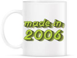 printfashion made-in-2006-green-grey - Bögre - Fehér (790396)