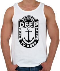 printfashion Horgonyzás - Férfi atléta - Fehér (121830)