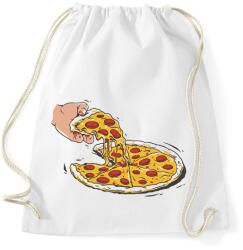 printfashion Pizza - Sportzsák, Tornazsák - Fehér (14013505)