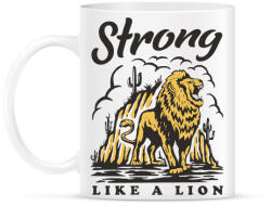 printfashion Erős mint az oroszlán - Bögre - Fehér (5275462)