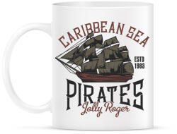 printfashion Kalózhajó - Caribbean Sea - Bögre - Fehér (4956571)