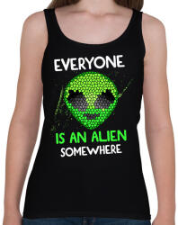 printfashion Valahol mindenki egy Alien - Női atléta - Fekete (14566841)