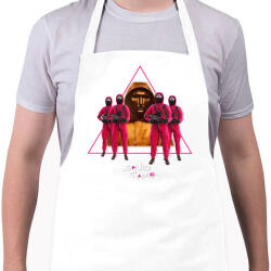 printfashion Squid game boss and soldiers - nyerd meg az életed - Kötény - Fehér (5589116)