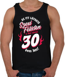 printfashion Szexi Szülinapos Félisten sötétre 30 - Férfi atléta - Fekete (14829002)