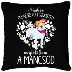 printfashion Megtaláltam a mancsod - Jack Russel Terrier - Párnahuzat, Díszpárnahuzat - Fekete (5456706)