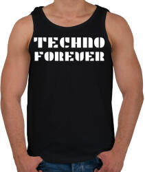 printfashion TECHNO FOREVER - Férfi atléta - Fekete (11508347)