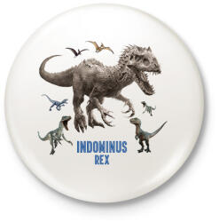 printfashion Indominus Rex - Kitűző, hűtőmágnes - Fehér (13542880)