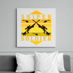 printfashion Sniper - Mesterlövész - Vászonkép - Fehér (6638163)