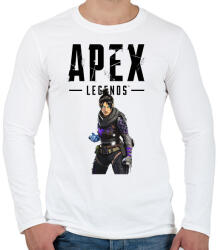 printfashion Wraith Apex legends - Férfi hosszú ujjú póló - Fehér (2442393)