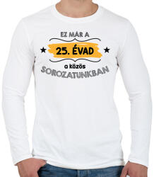 printfashion Közös sorozatunk - Évforduló - Férfi hosszú ujjú póló - Fehér (11640573)