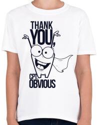 printfashion Nyilvánvaló kapitány - Gyerek póló - Fehér (5114633)