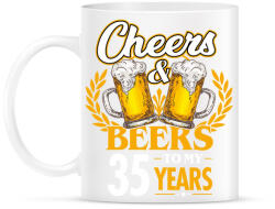 printfashion Cheers & Beers - 35 - Bögre - Fehér (4591579)