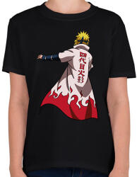 printfashion Naruto Minato - Gyerek póló - Fekete (16313965)