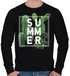 printfashion Vintage kaktusz - Férfi pulóver - Fekete (5146397)