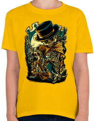 printfashion Csont bandita - Gyerek póló - Sárga (123057)