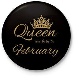 printfashion Queen - Kitűző, hűtőmágnes - Fekete (4667726)