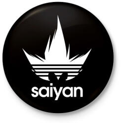 printfashion Saiyan - Kitűző, hűtőmágnes - Fekete (4832506)