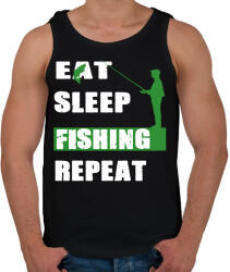 printfashion Fishing soul - Férfi atléta - Fekete (2460516)