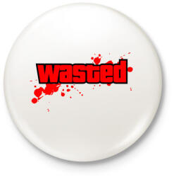 printfashion wasted - Kitűző, hűtőmágnes - Fehér (3083478)