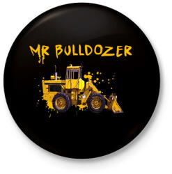 printfashion mr bulldozer - Kitűző, hűtőmágnes - Fekete (3098513)