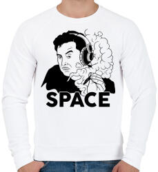 printfashion Musk - Férfi pulóver - Fehér (5082672)