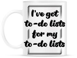 printfashion I've got to -do lists - Bögre - Fehér (7447972)
