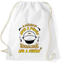 printfashion A bográcsnál apa a király - Sportzsák, Tornazsák - Fehér (13602541)