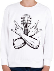 printfashion gitáros - Gyerek pulóver - Fehér (15755381)